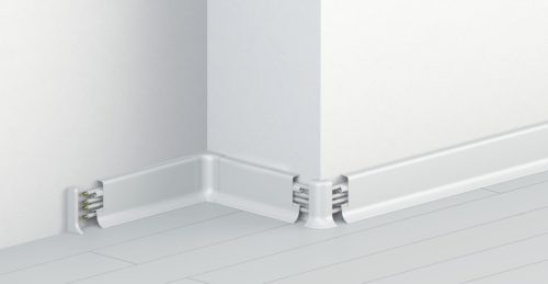 PROFILPLAST 105560101 FEHÉR SZEGŐLÉC KÁBELVEZETŐ CSATORNÁVAL, PVC  2,5M