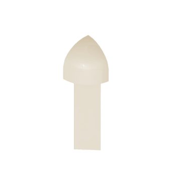   PROFILPLAST 22946-0100 3-PONTOS ÍVES VÉGZÁRÓ TÖRTFEHÉR 10 mm