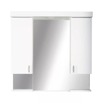   Viva STYLE Tükrös fürdőszobai szekrény LED világítással - DUPLA szekrénnyel - 80 x 99 x 17 cm