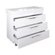 TMP TRIO 100D álló fürdőszobabútor - CeraStyle SHARP - 37600 DUPLA csaplyukas mosdóval - 100 x 48 cm