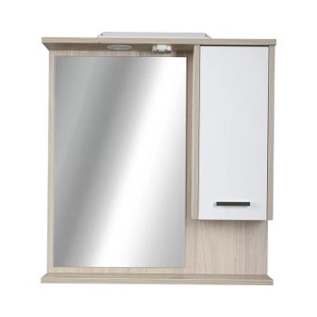   TMP ZX - SONOMA - Tükrös fürdőszobai szekrény led világítással - 75 cm