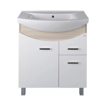   TMP ZX 75 - SONOMA - fürdőszobabútor Sanovit Zenon 6075 porcelán mosdókagylóval 75 cm