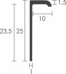 PROFILPLAST 421260101 MŰANYAG SZÖGLETES FEHÉR ÉLVÉDŐ 10 mm 2,7M