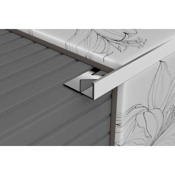   PROFILPLAST 451202502 ELOXÁLT SZÖGLETES MATT EZÜST ÉLVÉDŐ 10 mm 2,5M