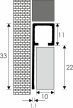 PROFILPLAST 451322702 BEÉPÍTHETŐ DEKORCSÍK ELOX MATT EZÜST ÉLVÉDŐ 10 mm  2,7m
