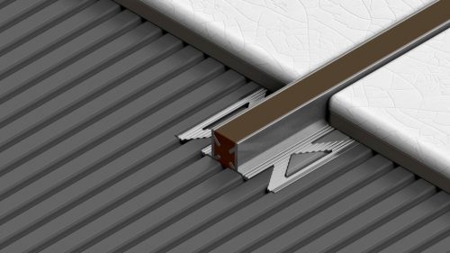 PROFILPLAST 451802523 DILETÁCIÓS FUGAPROFIL NATUR ALU BARNA 10 mm 2,5M