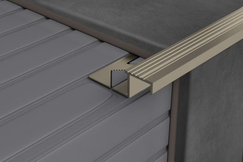 PROFILPLAST 452052504 ELOXÁLT MATT OLIVA SZÖGLETES LÉPCSŐ ÉLVÉDŐ 11 mm 2,5M