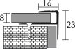 PROFILPLAST 452352707 LÉPCSŐ ÉLVÉDŐ LAMINÁLT PADLÓHOZ ELOXÁLT MATT PEZSGŐ 8 mm 2,7M