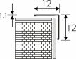 PROFILPLAST 452372704 ELOXÁLT MATT OLIVA SAROKÉLVÉDŐ 12x12 mm 2,7 M