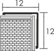 PROFILPLAST 452372704 ELOXÁLT MATT OLIVA SAROKÉLVÉDŐ 12x12 mm 2,7 M