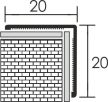 PROFILPLAST 452392704 ELOXÁLT MATT OLIVA SAROKÉLVÉDŐ 20x20 mm 2,7 M