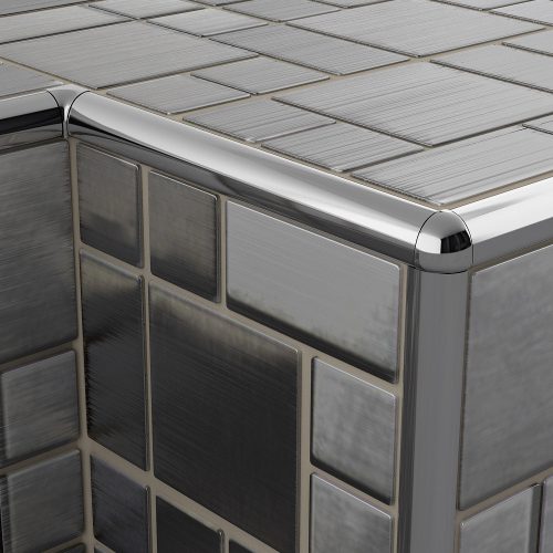 PROFILPLAST 452562510 NOX ROZSDAMENTES ACÉL INOX ÍVES ÉLVÉDŐ 10 mm 2,5M