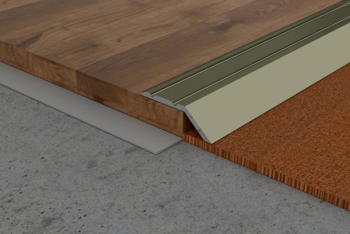 PROFILPLAST 454152707 ÖNTAPADÓS BURKOLATVÁLTÓ 38x8 mm ELOXÁLT MATT PEZSGŐ 2,7 M
