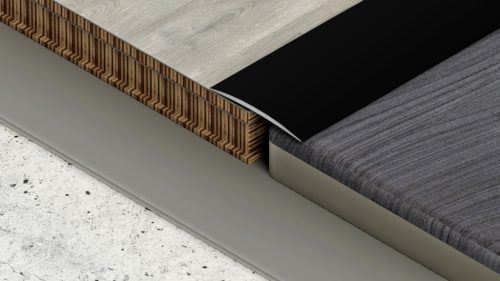 PROFILPLAST 454262712 ÖNTAPADÓS BURKOLATVÁLTÓ 32 mm ELOXÁLT MATT FEKETE 2,7M