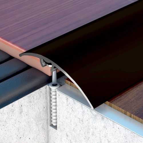 PROFILPLAST 454672706 REJTETT RÖGZÍTÉSŰ BURKOLATVÁLTÓ ELOXÁLT MATT BRONZ 50 mm 2,7M