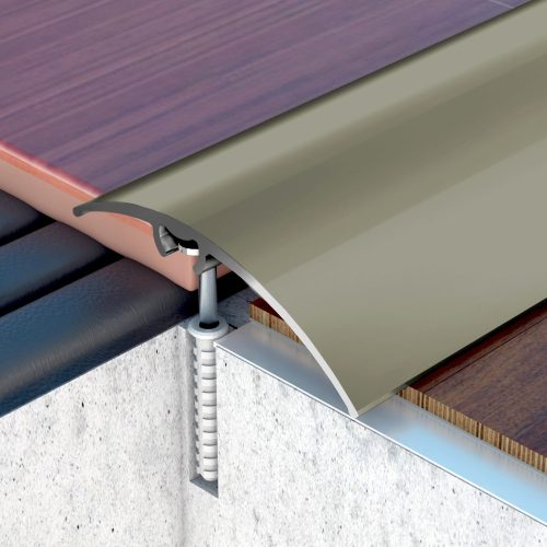 PROFILPLAST 454670707 REJTETT RÖGZÍTÉSŰ BURKOLATVÁLTÓ ELOXÁLT MATT PEZSGŐ 50 mm 2,7M