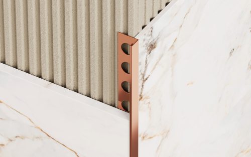 PROFILPLAST NOX PREMIUM 456692726 SZÖGLETES INOX TÜKÖR ROSE GOLD ÉLVÉDŐ 12,5 mm 2,7 M