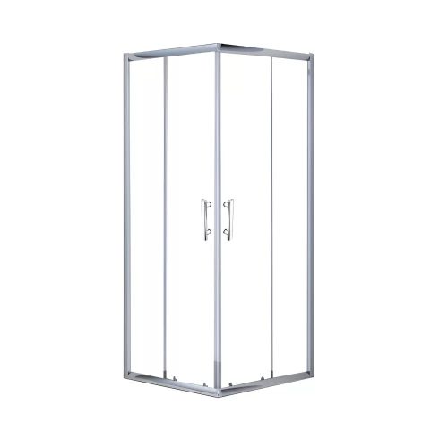 VIVA AQUA MAX ZUHANYKABIN SZÖGLETES - 6 MM VÍZLEPERGETŐ VÍZTISZTA ÜVEG, KRÓM - 80 x 80 x 190 cm