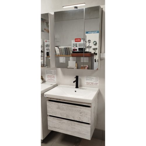 AKCIÓ AQUAWOOD BALANCE 650 ALSÓBÚTOR MOSDÓVAL + TÜKRÖS SZEKRÉNY LAMINÁLT FA