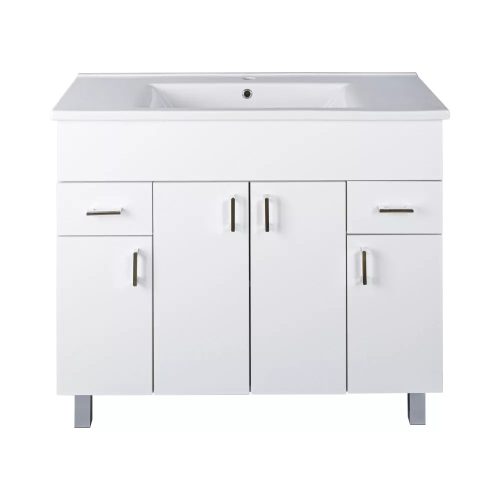 VivaStyle EKONOMIK PLUS 100 lábon álló fürdőszobabútor Sanovit SOFT 13100 mosdóval - 100 x 45,5 cm