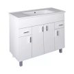 VivaStyle EKONOMIK PLUS 100 lábon álló fürdőszobabútor Sanovit SOFT 13100 mosdóval - 100 x 45,5 cm