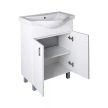 VivaStyle EKONOMIK 65 lábon álló 2 ajtós fürdőszobabútor Sanovit ALBATROS 10065 mosdóval 64,5x46,5 (650 D EKO)