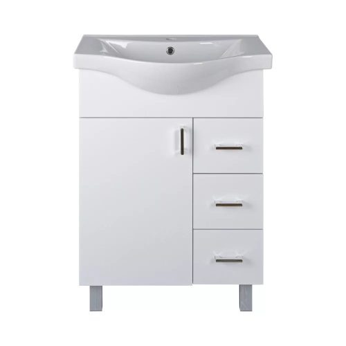 Viva STYLE Bianka 65 lábon álló fürdőszobabútor 3 fiókos Sanovit ALBATROS 10065 mosdóval 64,5x46,5cm
