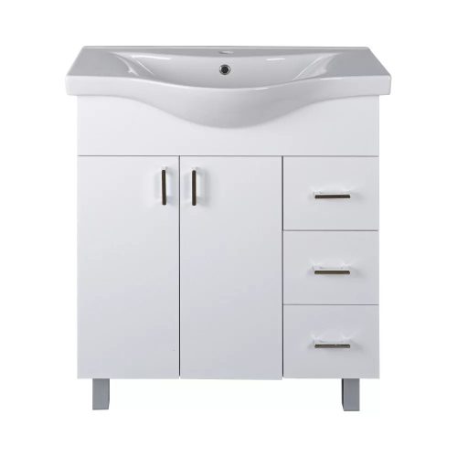 Viva STYLE Bianka 80 lábon álló fürdőszobabútor 3 fiókos Sanovit ALBATROS 10080 mosdóval 80x46 cm