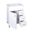 Viva STYLE Karina 85 lábon álló fürdőszobabútor 3 fiókos Sanovit ATRIA 9085 mosdóval 85 x 45,5 cm JOBBOS FIÓK