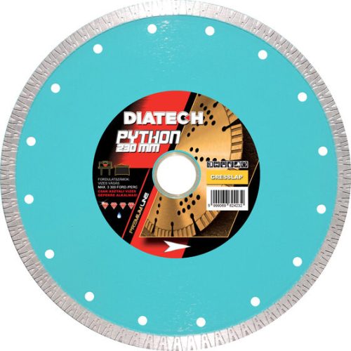DIATECH PYTHON 115x22,2x10 mm KORONG TURBÓ GRES/GRÁNIT/KERÁMIA