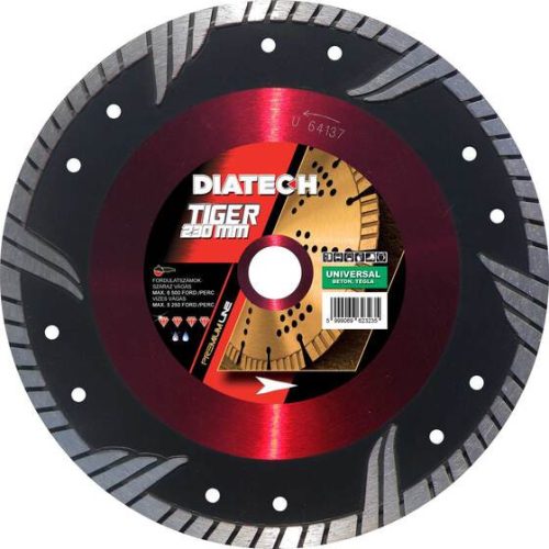 DIATECH TIGER 115x22,2x10 mm TURBÓ GYÉMÁNTVÁGÓ KORONG UNIVERZÁLIS