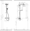 HANSGROHE CROMETTA E 240 SZÖGLETES ZUHANYRENDSZER TERMOSZTÁTOS CSAPTELEPPEL, KRÓM 27271000