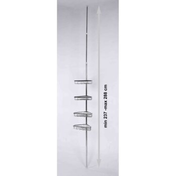   Inter Ceramic ICA 0283C ARIEL teleszkópos állvány sarokpolcokkal 237–288 cm