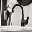 Inter Ceramic ICF 124211 7113MB ALISADO BLACK mosdócsaptelep fekete testtel, fekete szilikon kifolyóval