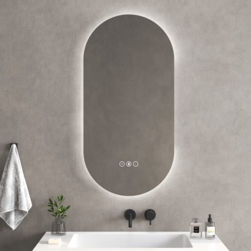 Inter Ceramic ICL 1955-40 LED tükör érintőkapcsolóval, páramentesítővel, mozgásérzékelővel 40×80 cm