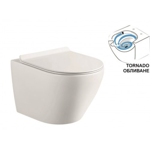 Inter Ceramic ICC 4937 TORNADO fali wc tornádó öblítéssel, tetővel