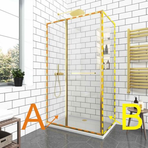 Inter Ceramic GRAZIANA BRUSH GOLD 90 cm oldalfal átlátszó, szálcsiszolt arany  "B"