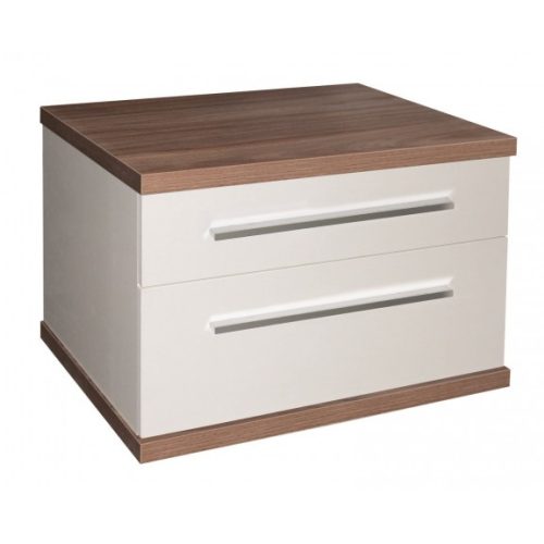 Inter Ceramic ICP 6144-2 fényes fehér fali alsóbútor, PS011 fa pulttal 61x46,3x51,9 cm