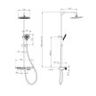 Inter Ceramic ICT 6234C ROYAL zuhanyrendszer polccal, króm