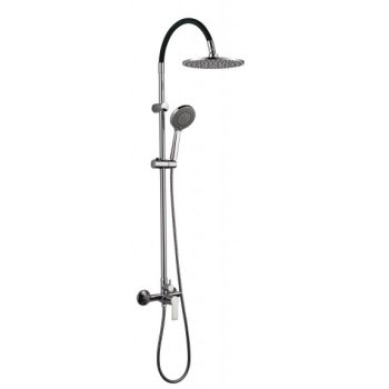   Inter Ceramic ICT 6544DG ALISADO DARK GREEN zuhanyrendszer króm testtel, sötétzöld szilikon csővel