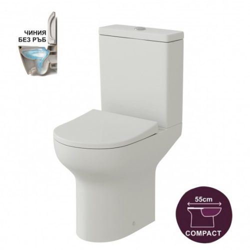 Inter Ceramic ICC 6582P COMPACT rimless monoblokkos wc szett tetővel