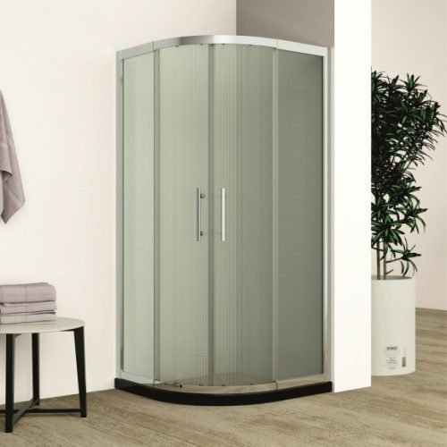 Inter Ceramic ICS 788FC ROUND 95-105x95-105 cm állítható íves zuhanykabin fabric, króm