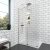 Inter Ceramic ELGIO CHROME 110 cm tolós WALK-IN zuhanyfal átlátszó, króm "A"