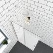 Inter Ceramic ELGIO CHROME 110 cm tolós WALK-IN zuhanyfal átlátszó, króm "A"