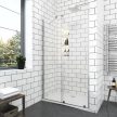 Inter Ceramic ELGIO CHROME 110 cm tolós WALK-IN zuhanyfal átlátszó, króm "A"
