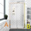 Inter Ceramic ELGIO CHROME 110 cm tolós WALK-IN zuhanyfal átlátszó, króm "A"