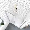 Inter Ceramic ELGIO CHROME 110 cm tolós WALK-IN zuhanyfal átlátszó, króm "A"