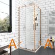 Inter Ceramic ELGIO CHROME 110 cm tolós WALK-IN zuhanyfal átlátszó, króm "A"