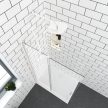 Inter Ceramic ELGIO WHITE 90 cm tolós WALK-IN zuhanyfal átlátszó, matt fehér "A"