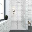 Inter Ceramic ELGIO WHITE 90 cm tolós WALK-IN zuhanyfal átlátszó, matt fehér "A"